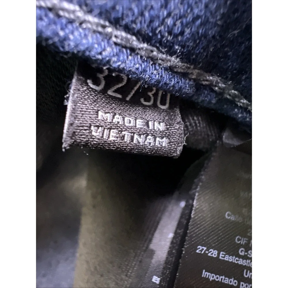 G-Star Raw 3301 Slim Fit Button Fly Dark Wash Denim Jeans Size Men's 32x29 Blue